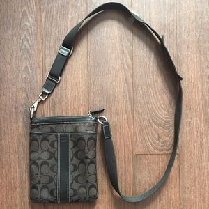 Coach Signature Canvas and Leather Shoulder Bag